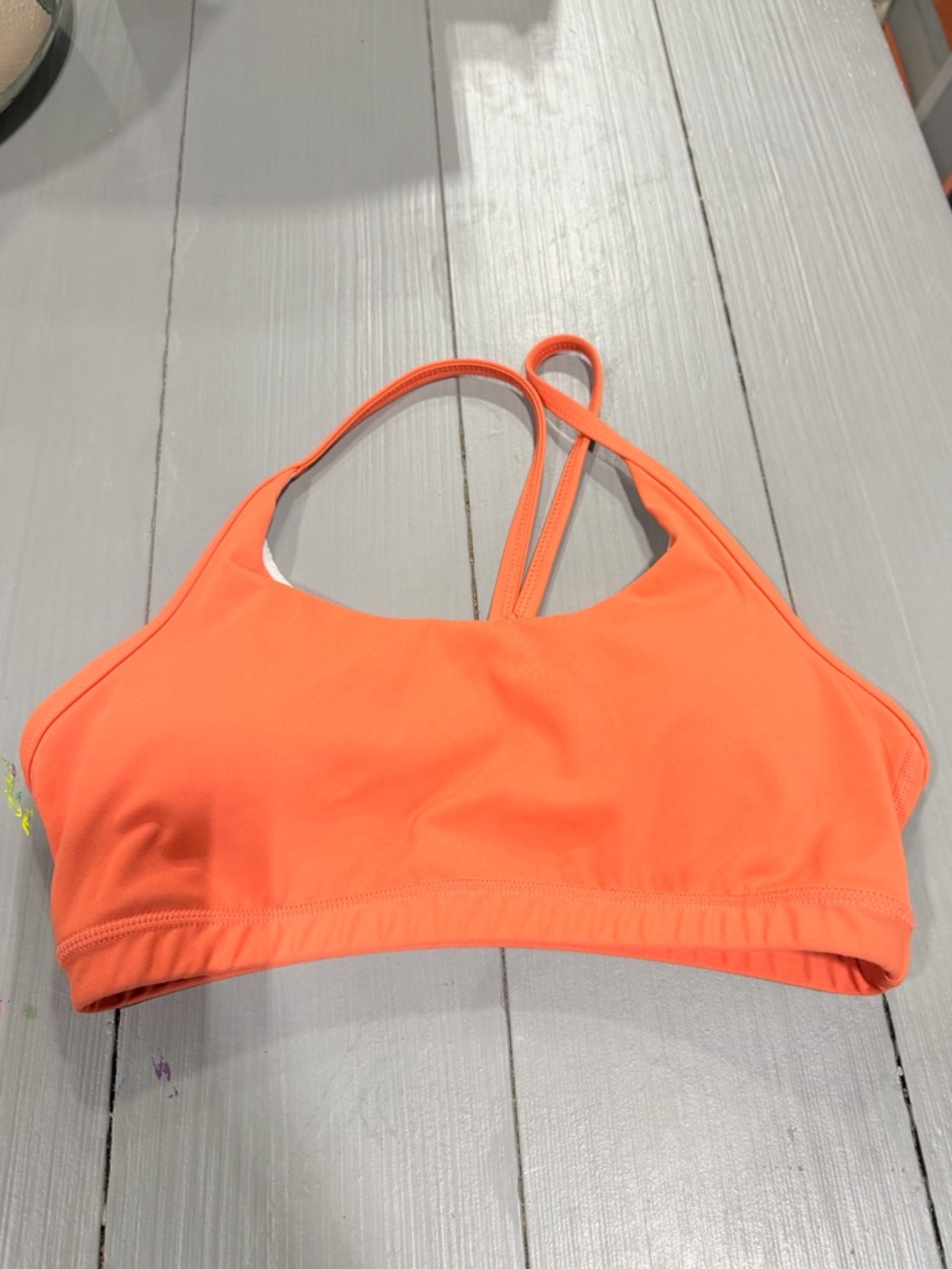 Fleo Neon Coral Strappy Sports Bra